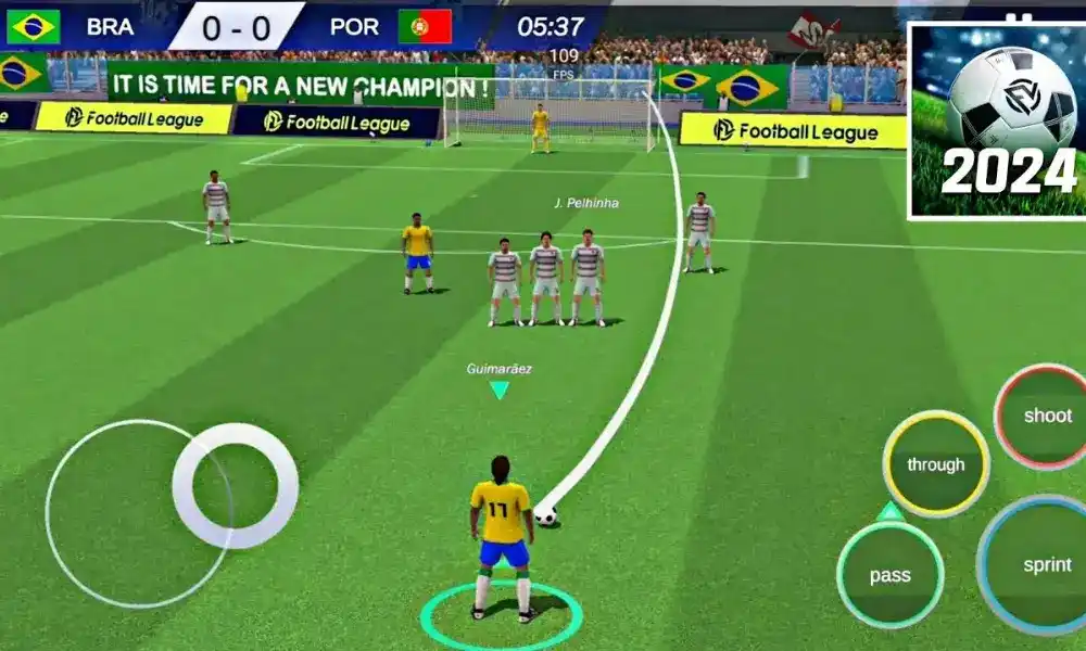 Melhor jogo de futebol para celular com times brasileiros: Football League 2024