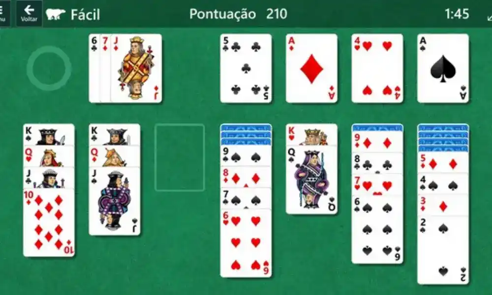 Melhor jogo para idoso no celular: Paciência (Solitaire)