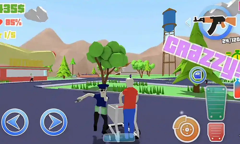 Jogos de mundo aberto para celular: Dude Theft Wars